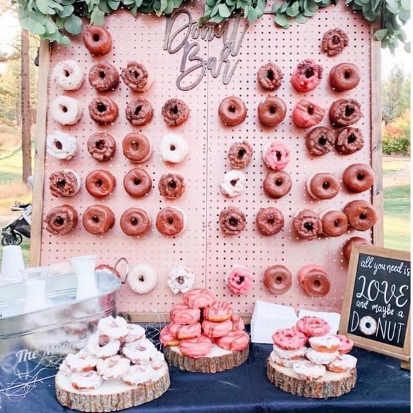 Pink Donut wedding wall5