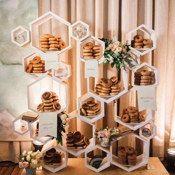 20 Donut Wedding Cakes: Ultimate Guide & Tips 19 Pink Donut wedding wall6