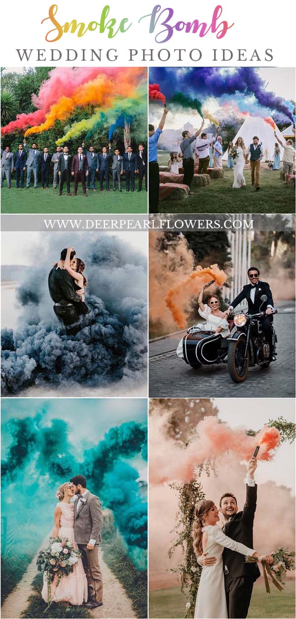 Smoke Bomb wedding photo ideas