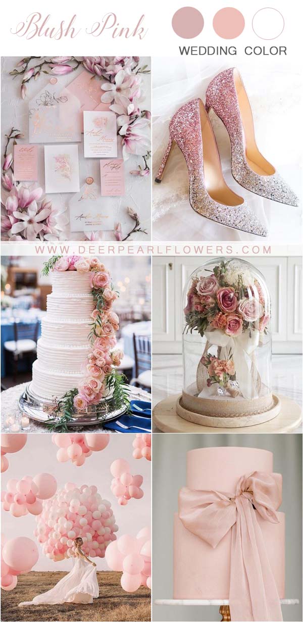 blush pink and ivory wedding color ideas