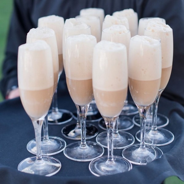 cream wedding drink