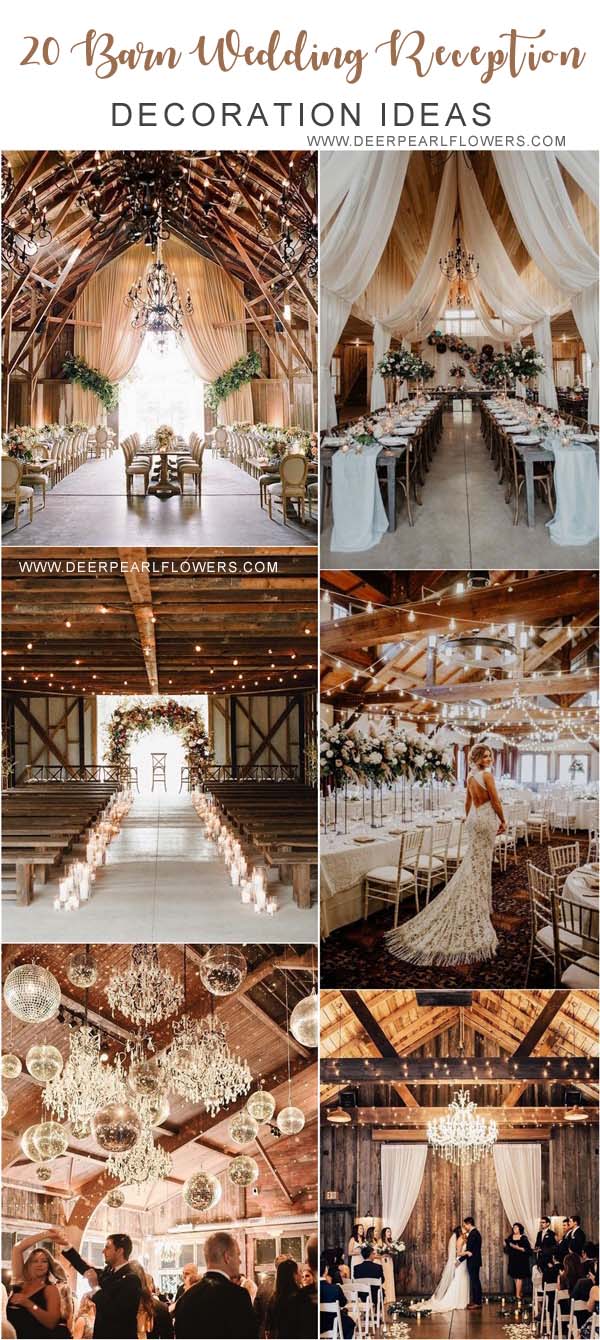 rustic country barn wedding reception decor ideas2