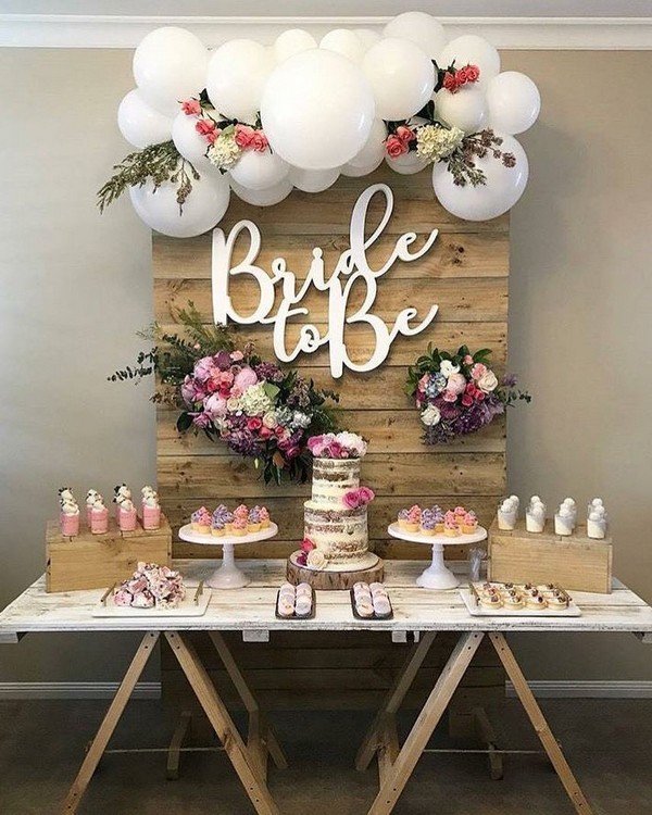 rustic white balloons wedding reception11