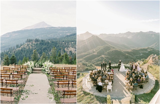 mountain wedding ceremony decor ideas