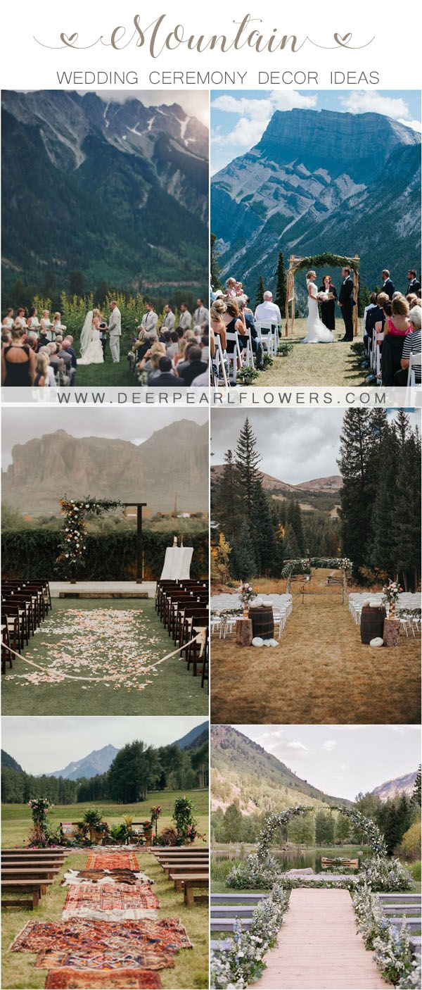 mountain wedding ceremony decor ideas
