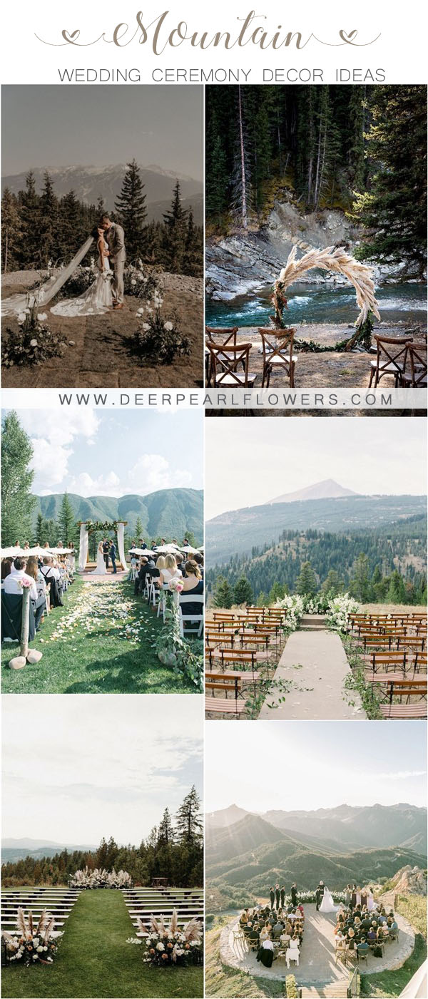 mountain wedding ceremony decor ideas