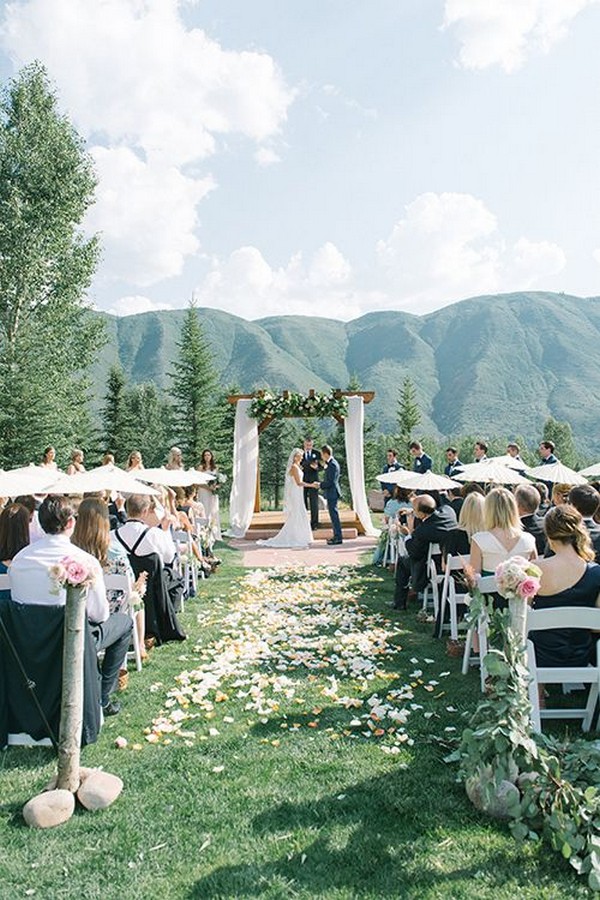 mountaintop wedding ceremony in Aspen