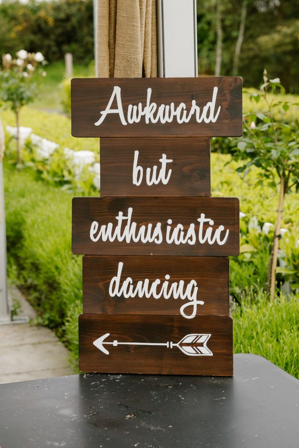 Dance floor wedding sign