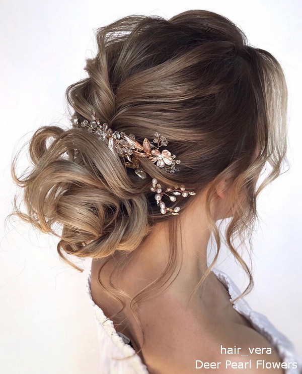 Long Wedding Guest Hairstyles and Updos with Hair Accessories