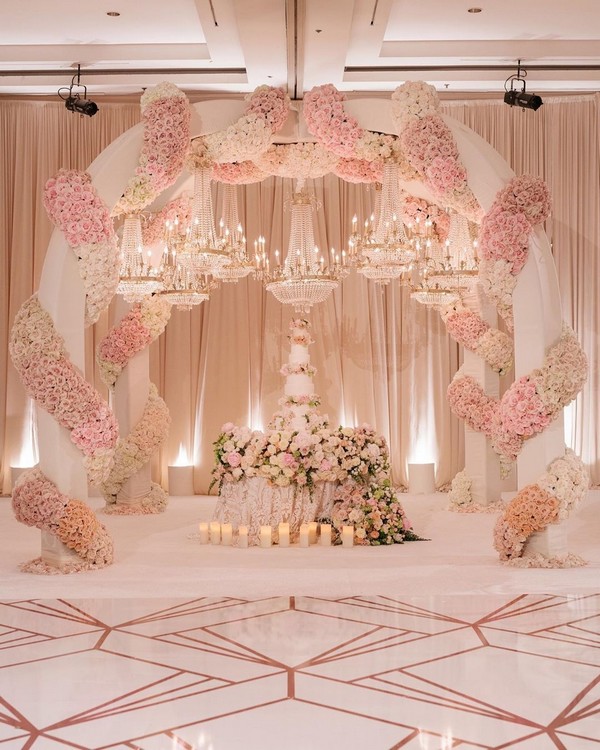 Luxury wedding ceremony and reception decor ideas