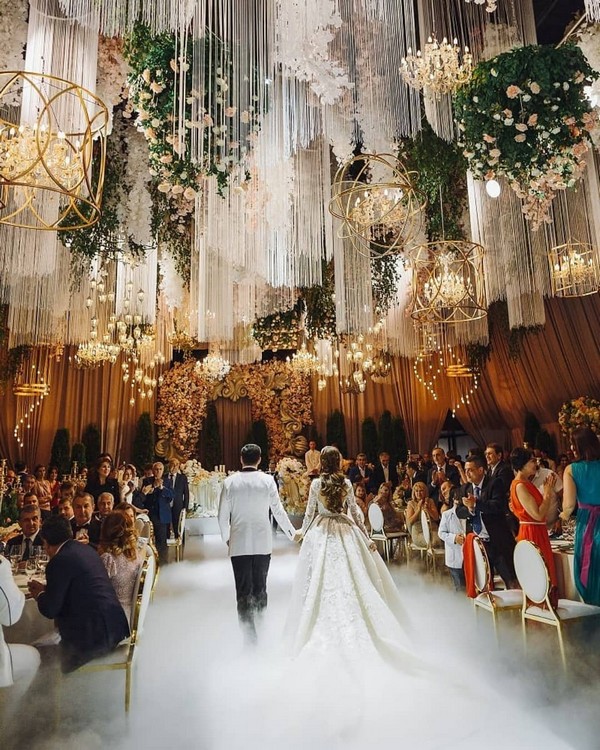 Luxury wedding ceremony and reception decor ideas