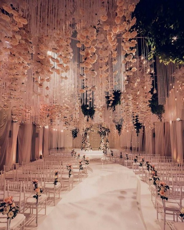 Luxury wedding ceremony and reception decor ideas