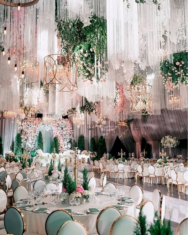 Luxury wedding ceremony and reception decor ideas