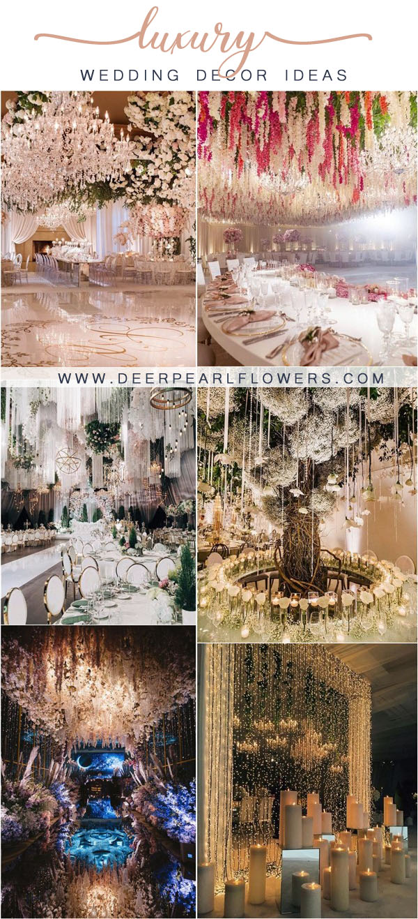 Luxury wedding ceremony and reception decoration ideas