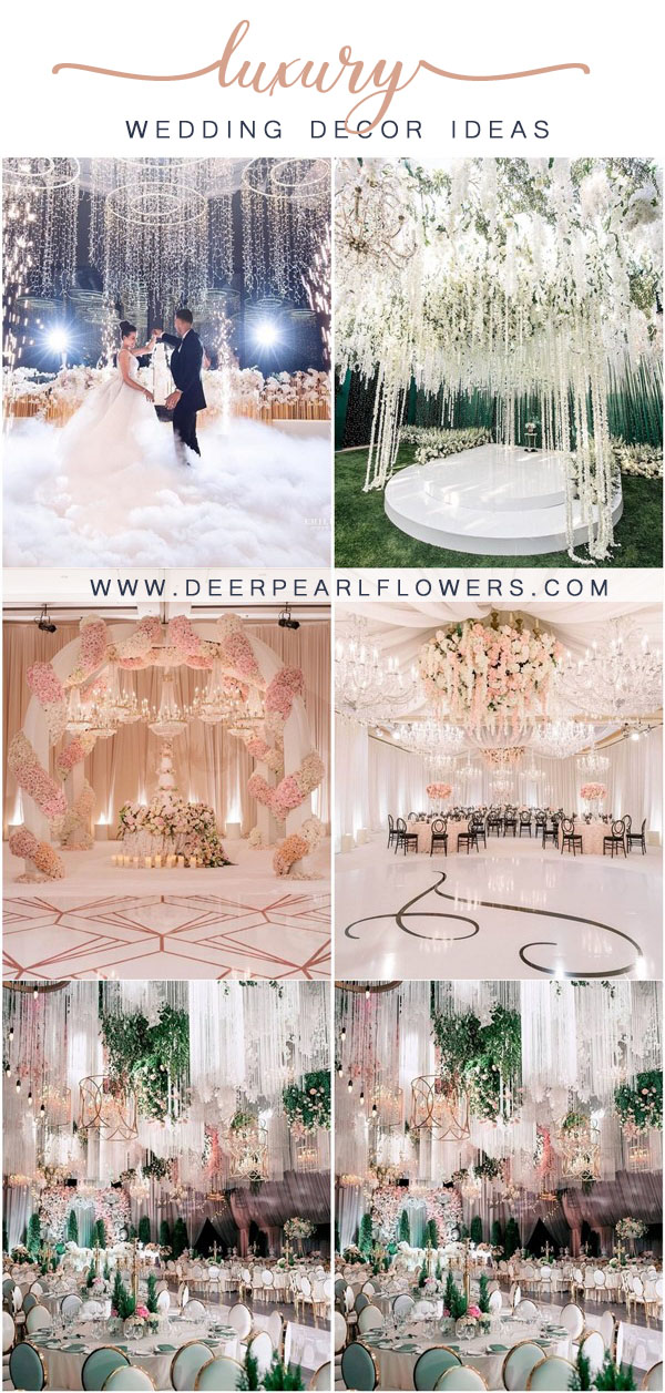 Luxury wedding ceremony and reception decoration ideas