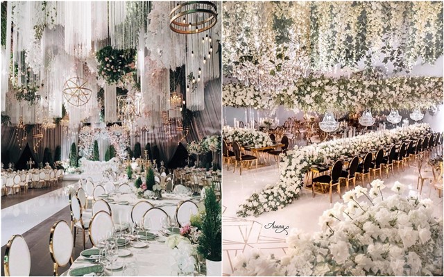 Luxury wedding ceremony and reception decoration ideas
