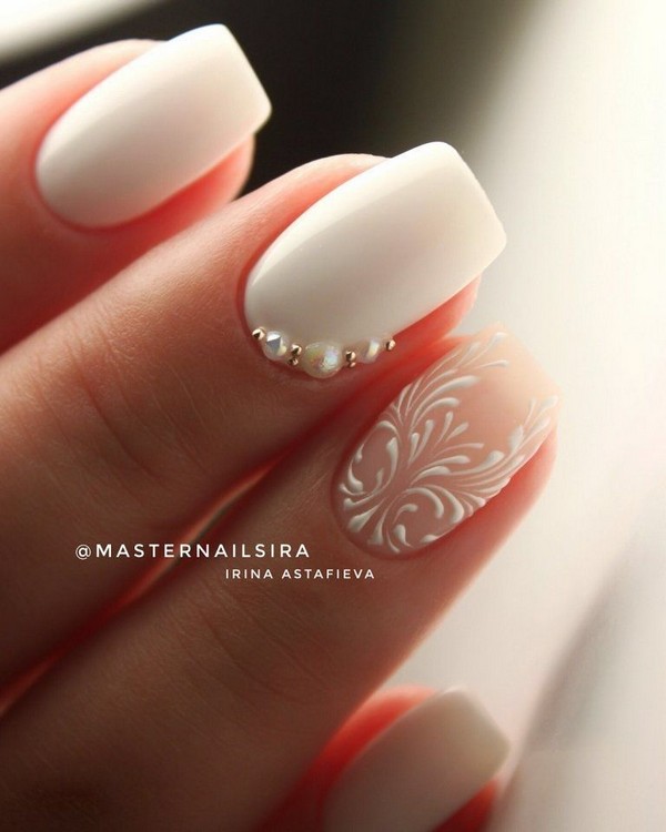 Top 35 Wedding Nail Ideas for Bride 2024 21 Wedding Nail Art Designs