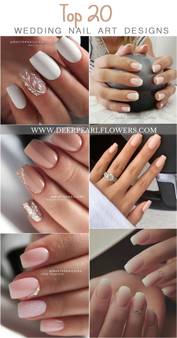 Top 35 Wedding Nail Ideas for Bride 2024 2 Wedding Nail Art Designs and Art