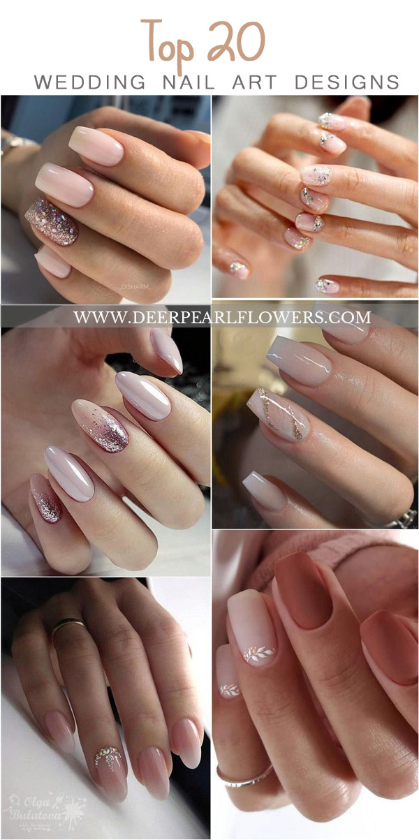Top 35 Wedding Nail Ideas for Bride 2024 36 Wedding Nail Art Designs and Art
