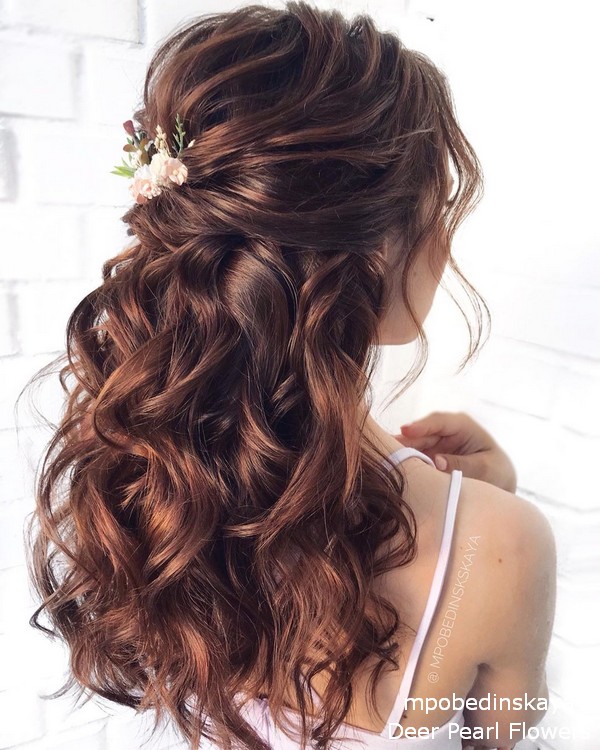 mpobedinskaya half up half down wedding hairstyles