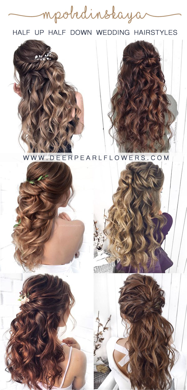 mpobedinskaya half up half down wedding hairstyles