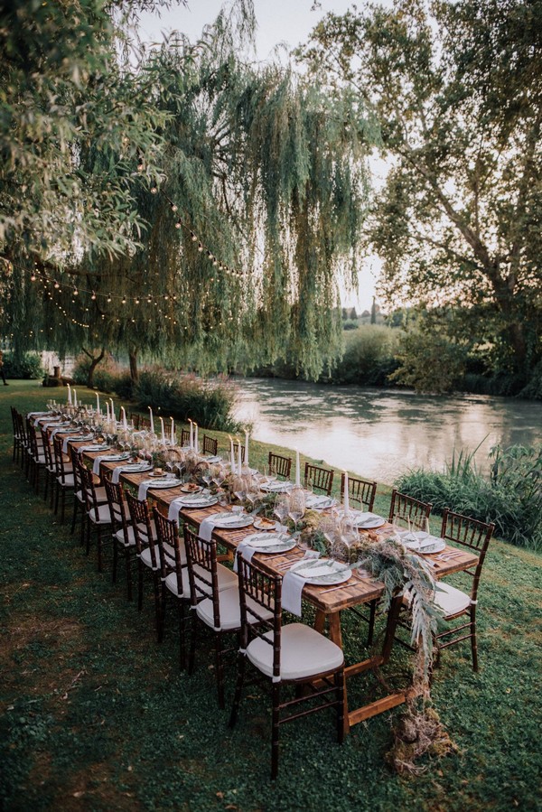 outdoor wedding reception table decor ideas