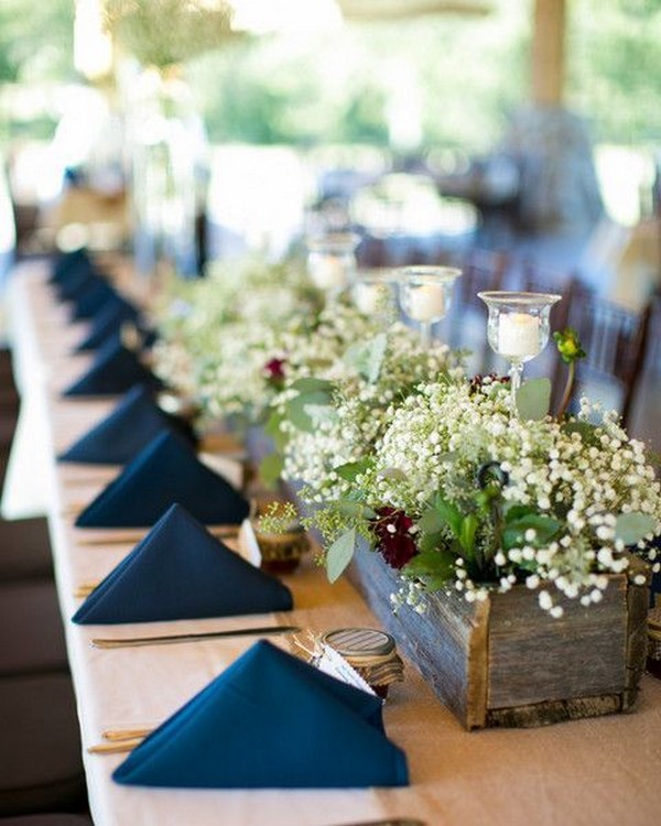 rustic greenery wedding centerpiece