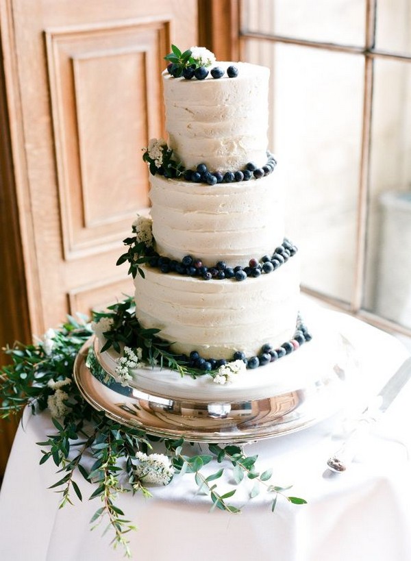 rustic naked wedding cake