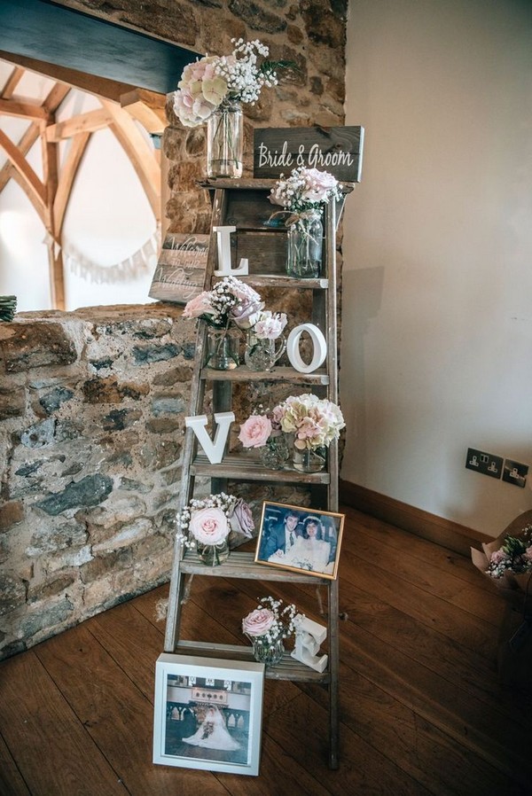 rustic vintage wedding ladder wedding decor ides