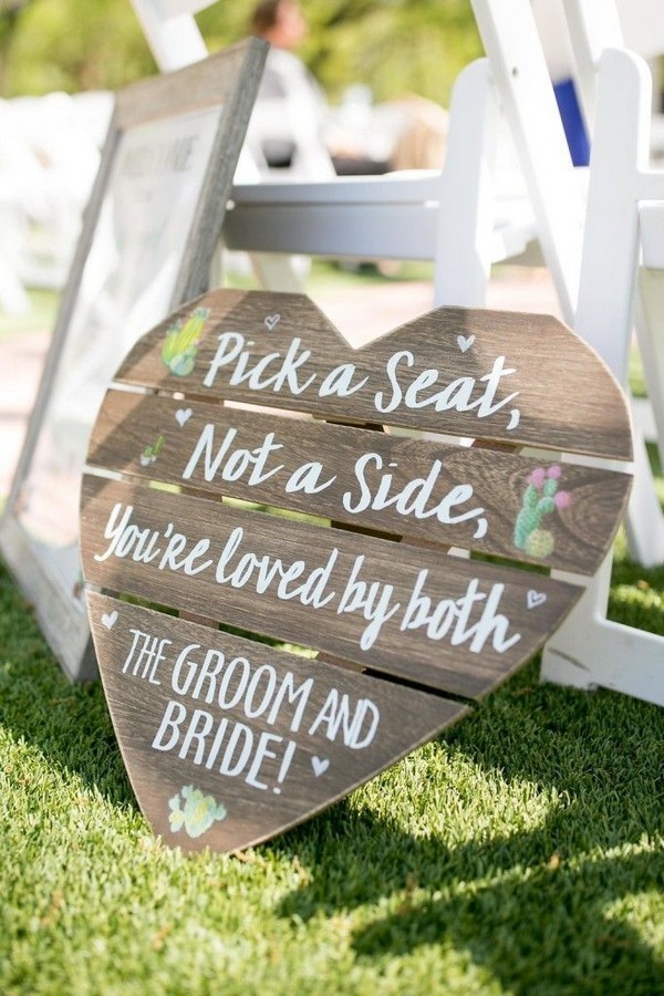 wedding ceremony seating sign