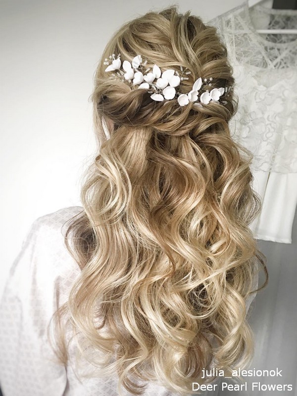 Half up half down wedding hairstyles from julia_alesionok