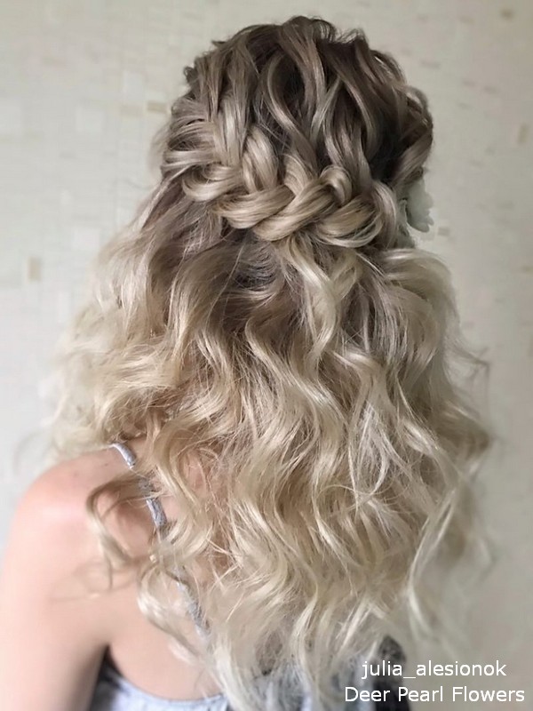 Half up half down wedding hairstyles from julia_alesionok