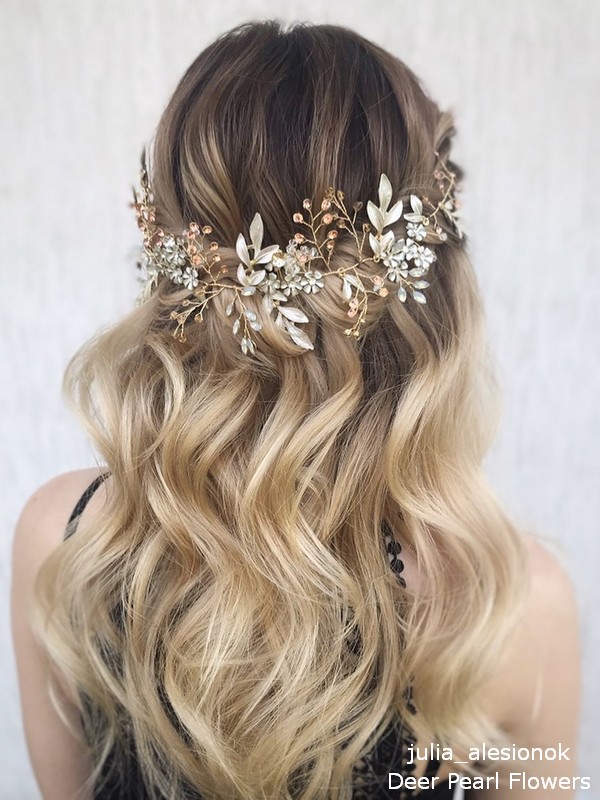 Half up half down wedding hairstyles from julia_alesionok