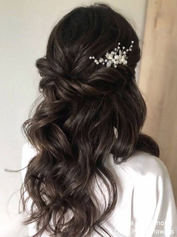 Half up half down wedding hairstyles from julia_alesionok 6