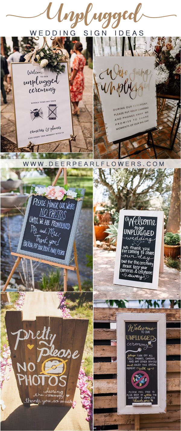 20 Latest No Cell Phone Unplugged Wedding Signs 2024 2 No Cell Phone Unplugged Wedding Signs