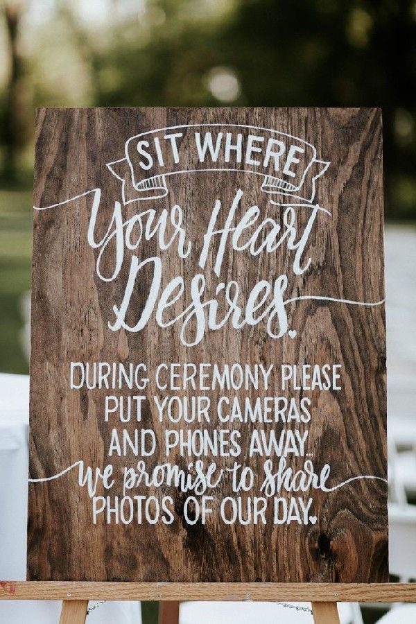 Unplugged Wedding Signs