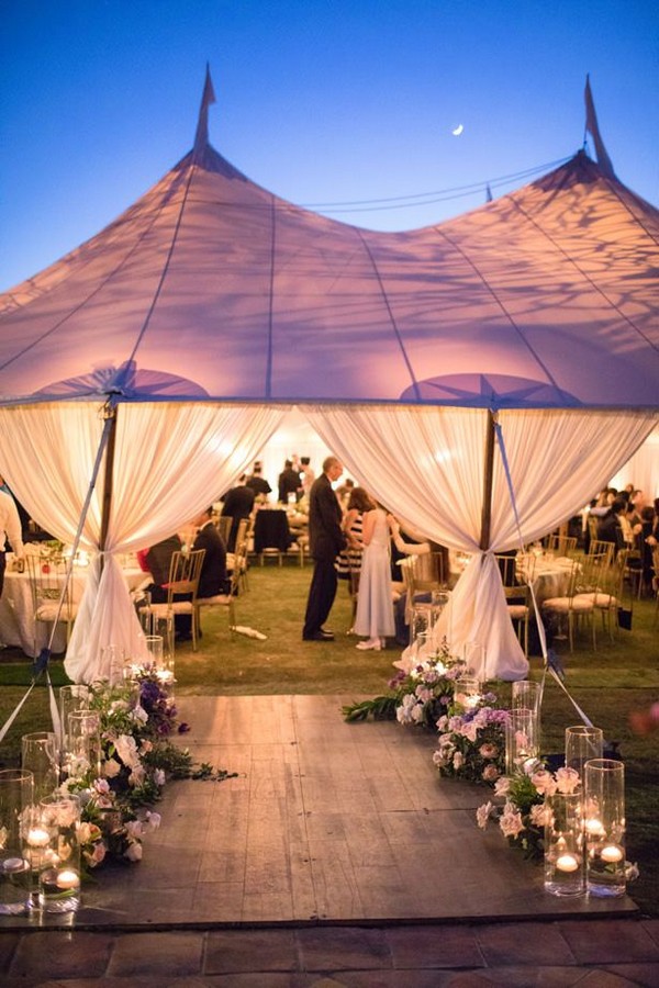 Wedding tent lighting and layout idea