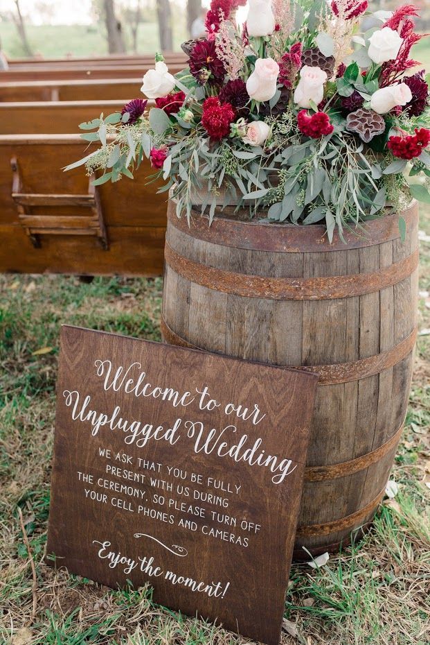 Welcome To Our Unplugged Wedding