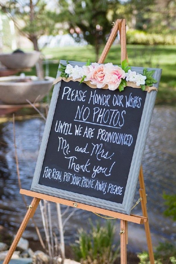 chalkboard unplugged chalkboard wedding ceremony sign