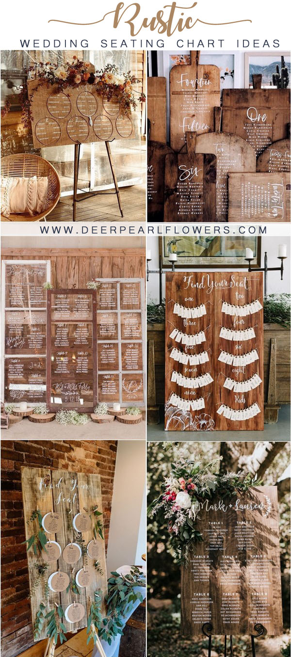 rustic country wedding seating chart ideas