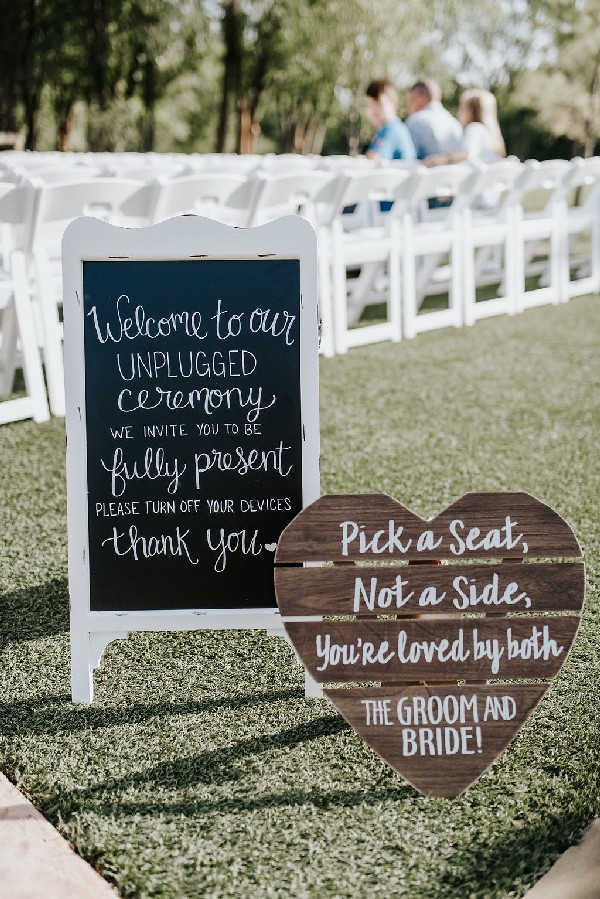 20 Latest No Cell Phone Unplugged Wedding Signs 2024 8 unplugged ceremony chalkboard sign