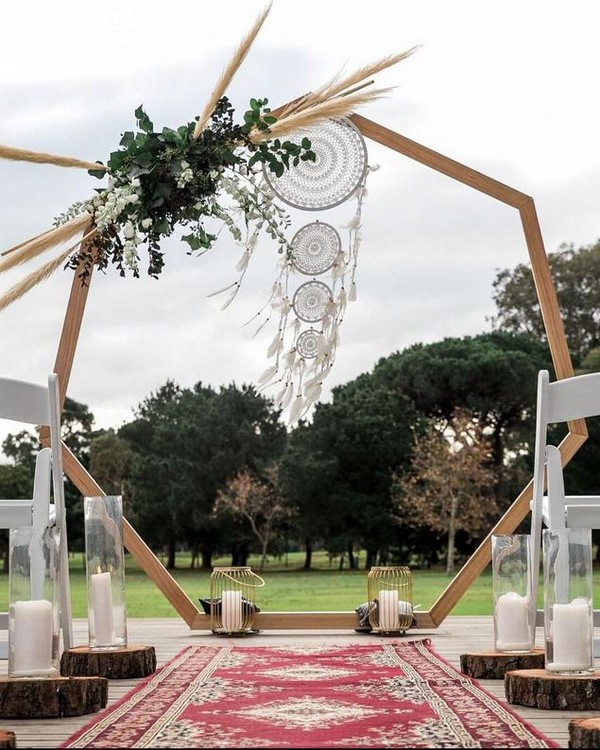 Boho Heptagon Wedding Backdrop