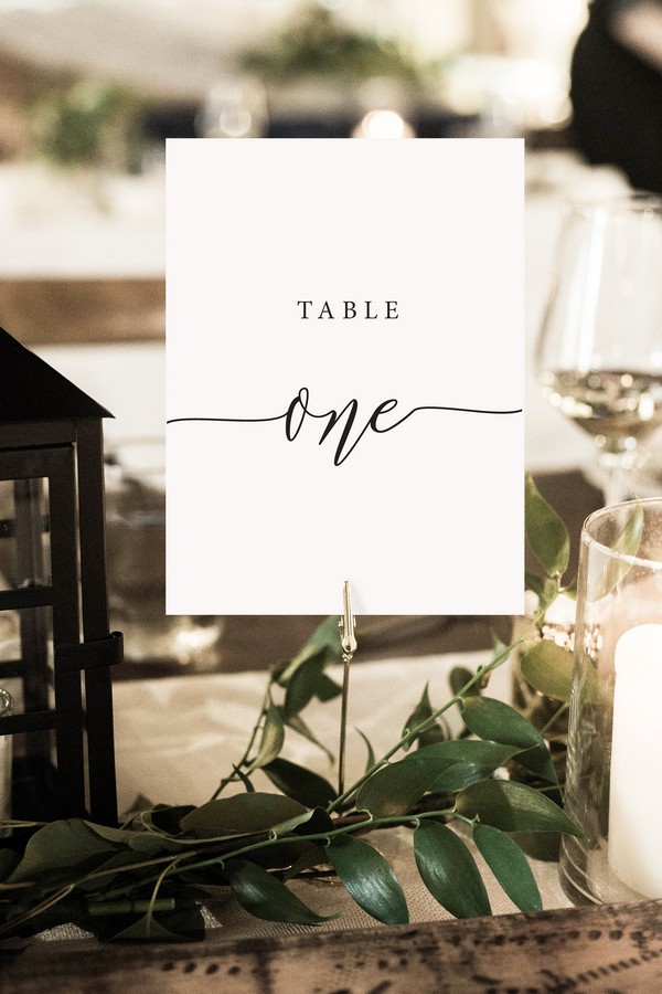 DIY Printable Wedding Table Numbers