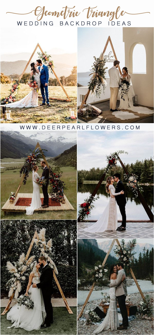 Geo Triangle Wedding Arch Backdrop Ideas