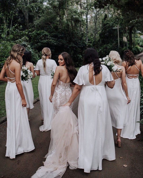 Ivory white bridesmaid dresses 1