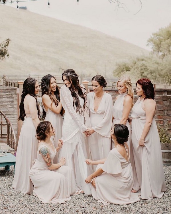 Ivory white bridesmaid dresses