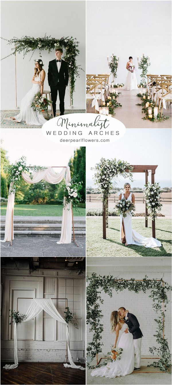 Minimalist greenery wedding backdrop ideas