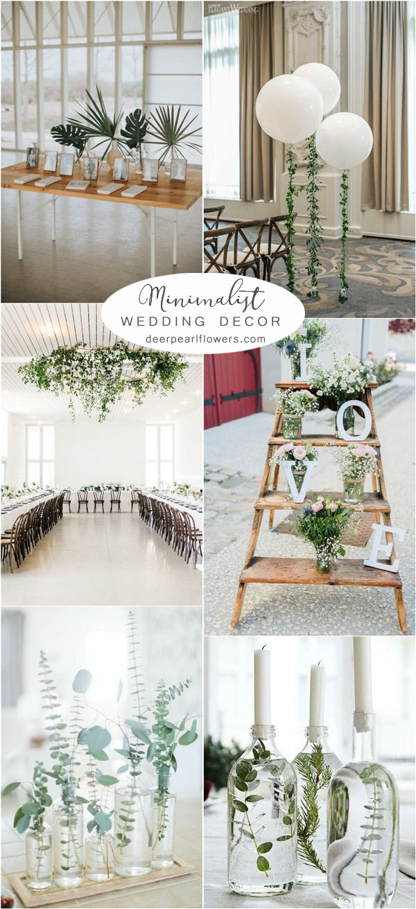 Minimalist greenery wedding decor ideas