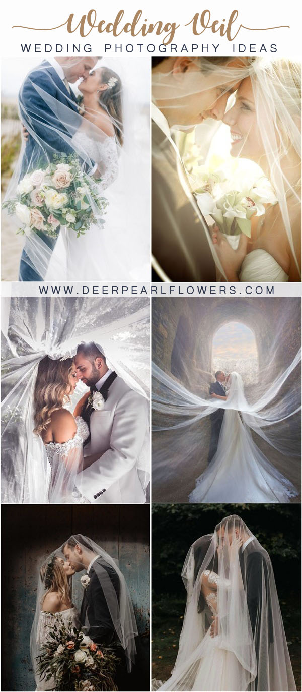 Romantic Wedding Photo Ideas with Bridal Veil