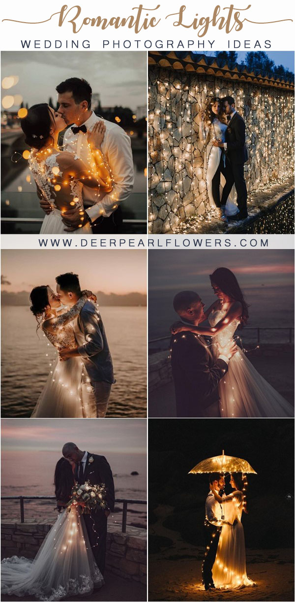 Top 6 Romantic Themed Wedding Photo Ideas for 2024 22 Romantic wedding photos with lights